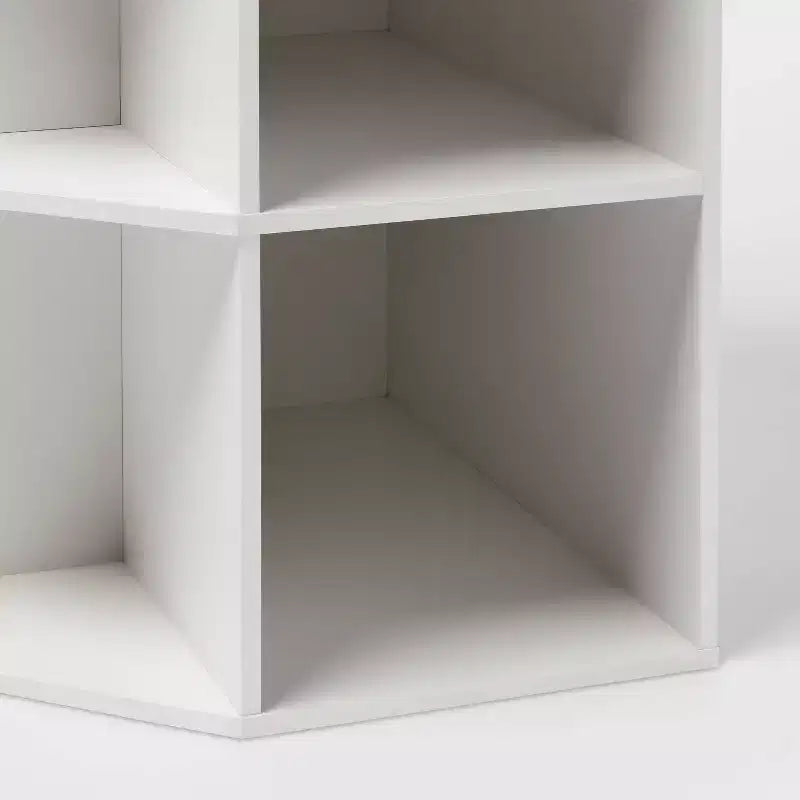 11" 9 Cube Corner Book Shelf White - ™