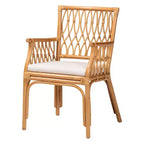 Fauteuil en rotin, couleur miel clair