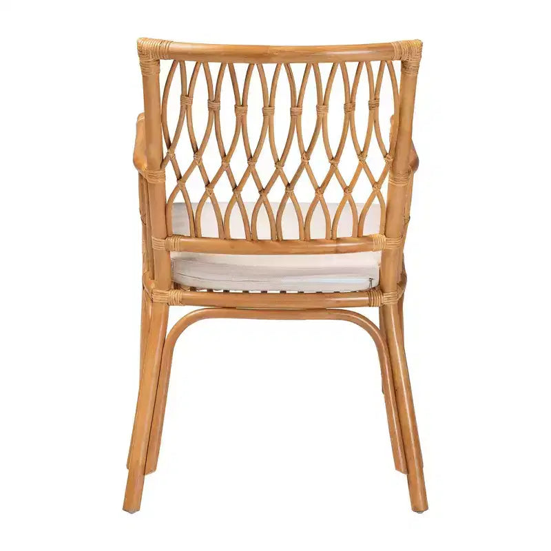 Fauteuil en rotin, couleur miel clair