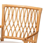 Fauteuil en rotin, couleur miel clair