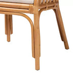 Fauteuil en rotin, couleur miel clair