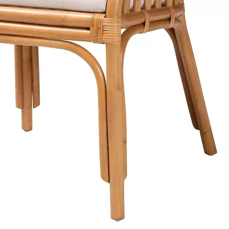 Fauteuil en rotin, couleur miel clair