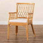 Fauteuil en rotin, couleur miel clair