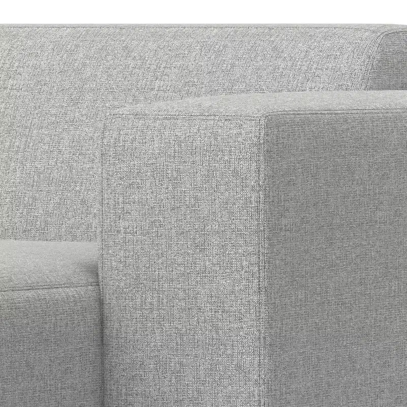 Two-seater sofa with right-hand chaise longue (light grey)