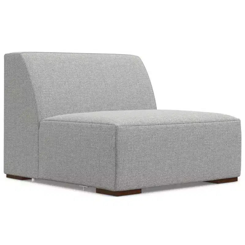 Two-seater sofa with right-hand chaise longue (light grey)
