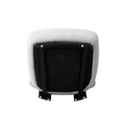 Fauteuil rembourré en tissu tissé moderne, ivoire/noir