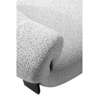 Fauteuil rembourré en tissu tissé moderne, ivoire/noir