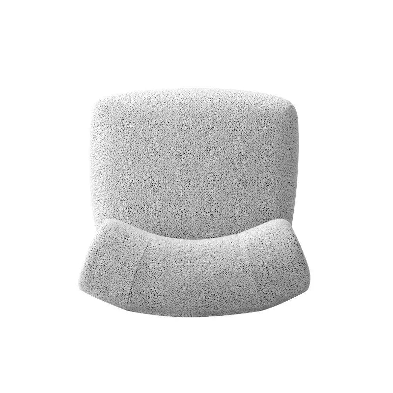 Modern woven fabric upholstered lounge chair, ivory/black