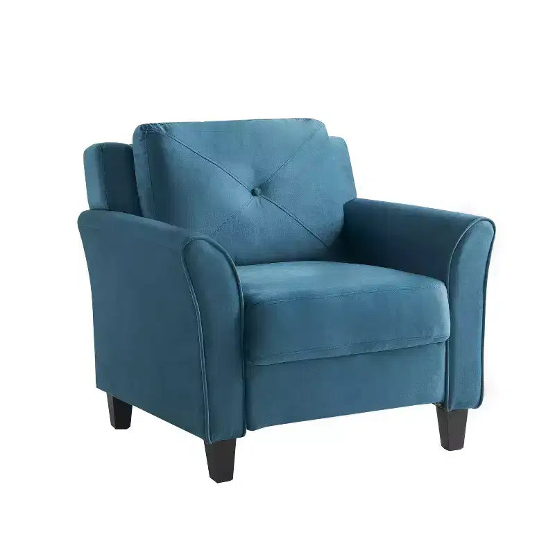 Blue velvet chair