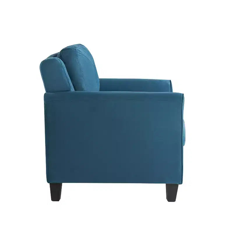 Blue velvet chair