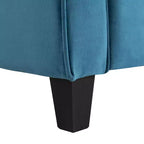 Fauteuil en velours bleu