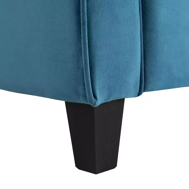 Blue velvet chair