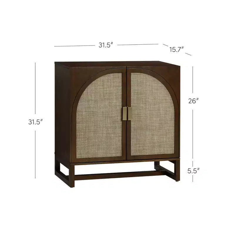 Meuble d'entrée marron foncé avec portes