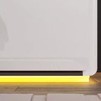 Table de chevet moderne avec lumières LED et 2 tiroirs