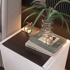 Table de chevet moderne avec lumières LED et 2 tiroirs