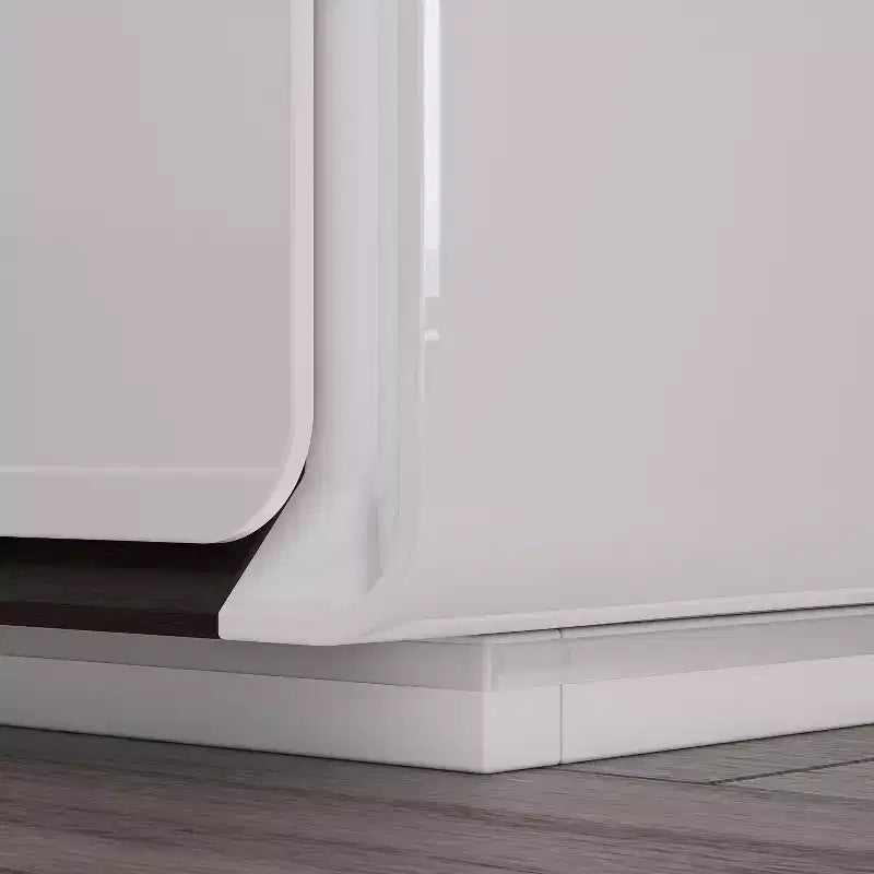 Table de chevet moderne avec lumières LED et 2 tiroirs