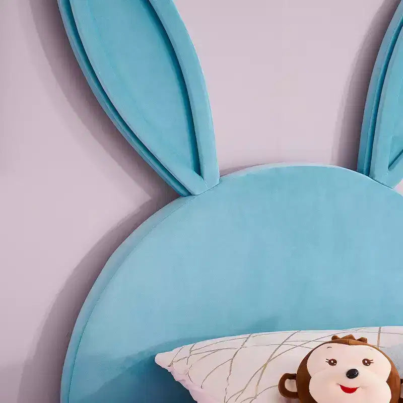 Cadre de lit plateforme double pour enfants avec tête de lit rembourrée