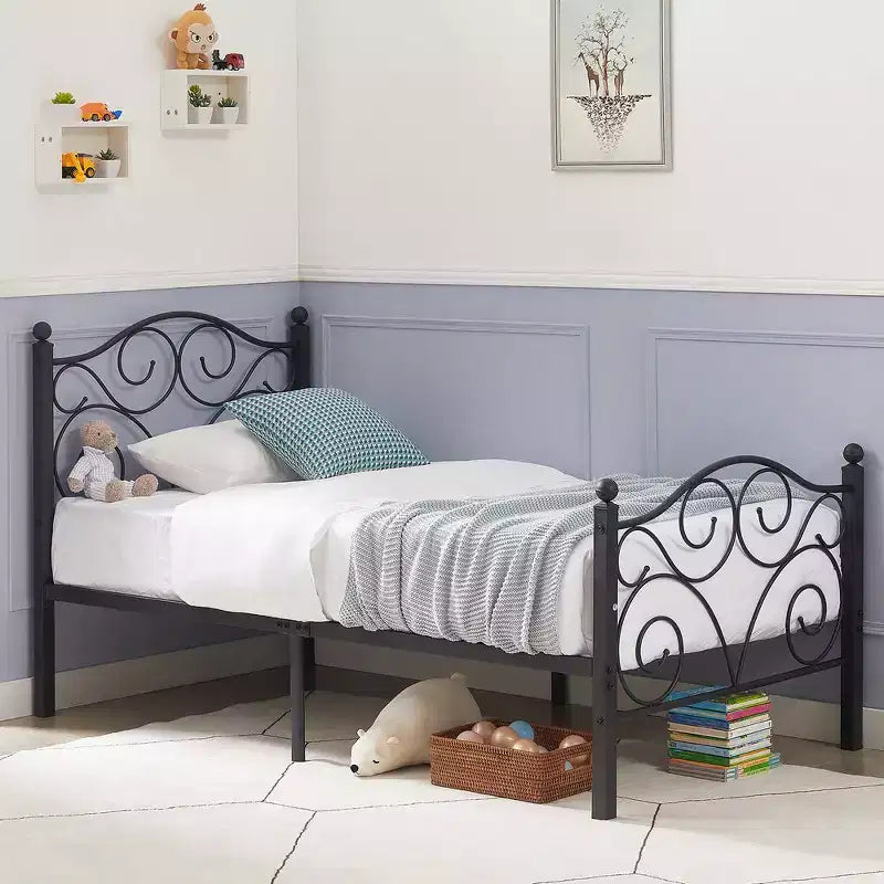 Bed Frame with Headboard and Footboard