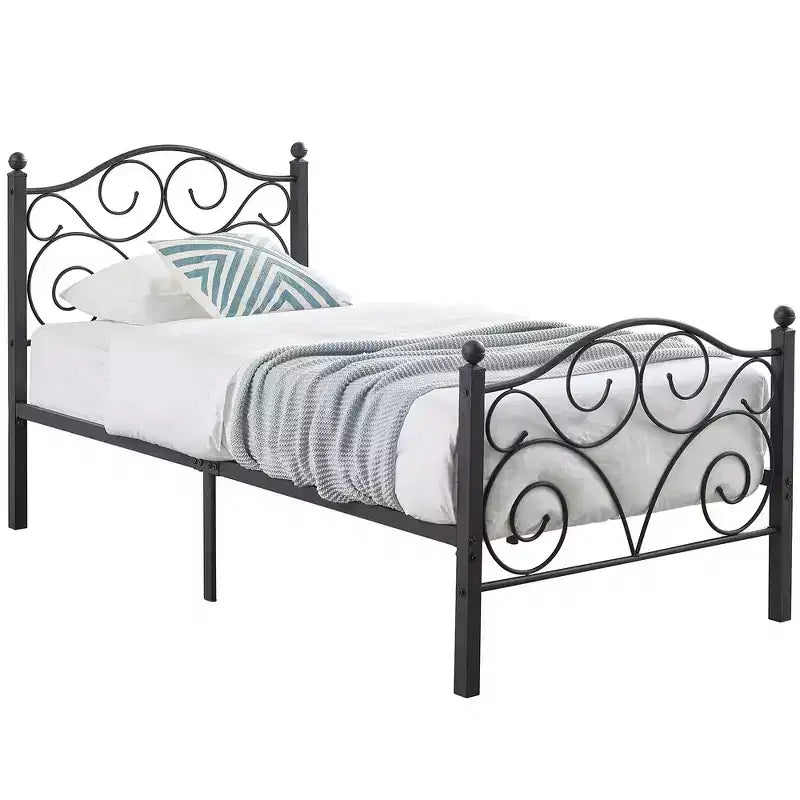 Bed Frame with Headboard and Footboard