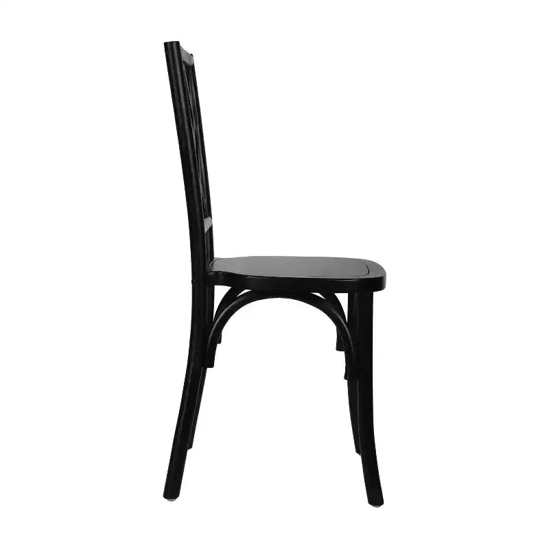 Chaises de salle à manger empilables en bois massif de qualité commerciale avec un dossier au design exquis.
