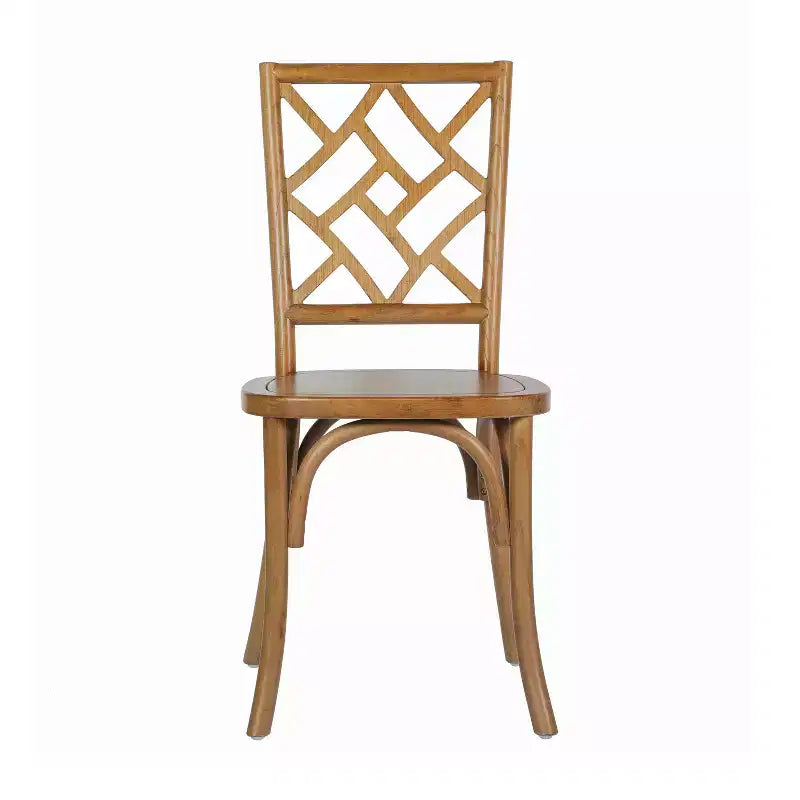 Chaises de salle à manger empilables en bois massif de qualité commerciale avec un dossier au design exquis.