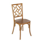 Chaises de salle à manger empilables en bois massif de qualité commerciale avec un design de dossier raffiné