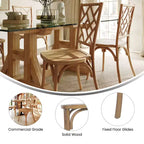 Chaises de salle à manger empilables en bois massif de qualité commerciale avec un design de dossier raffiné