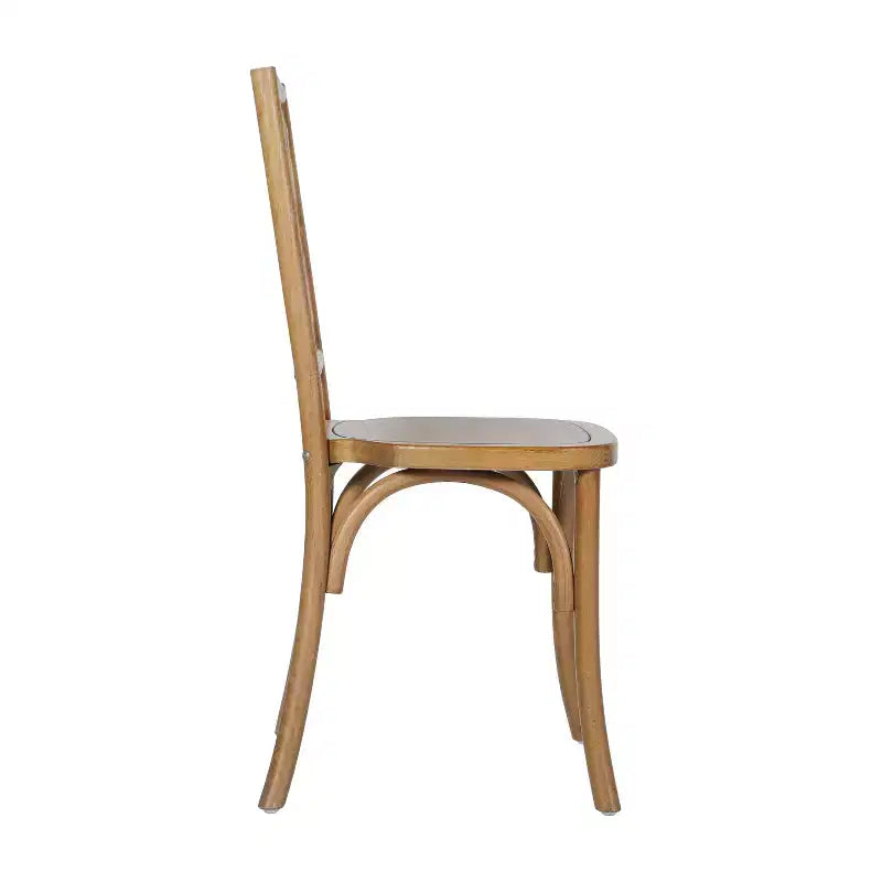 Chaises de salle à manger empilables en bois massif de qualité commerciale avec un dossier au design exquis.