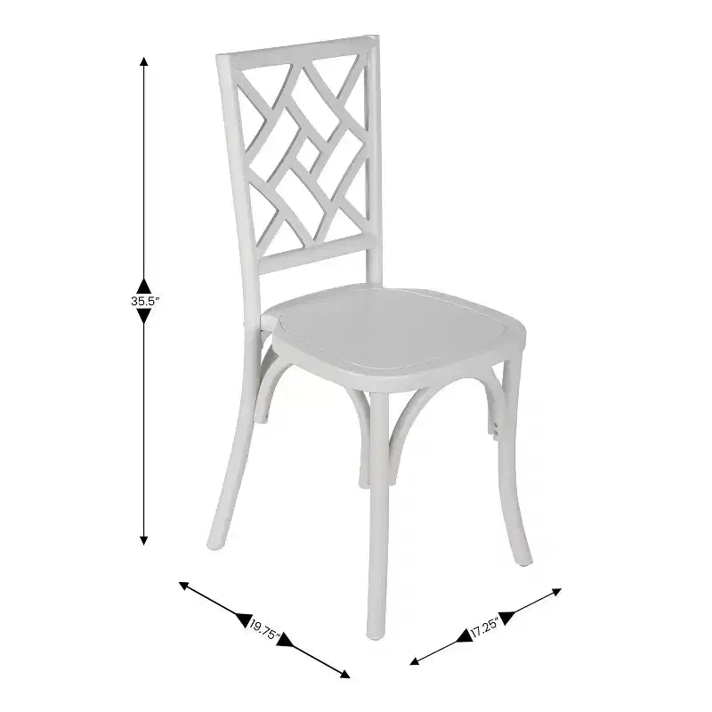 Chaises de salle à manger empilables en bois massif de qualité commerciale avec un dossier au design exquis.
