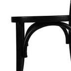 Chaises de salle à manger empilables en bois massif de qualité commerciale avec un design de dossier raffiné