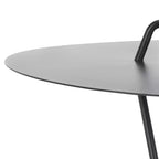 Table d'appoint ronde, noir mat