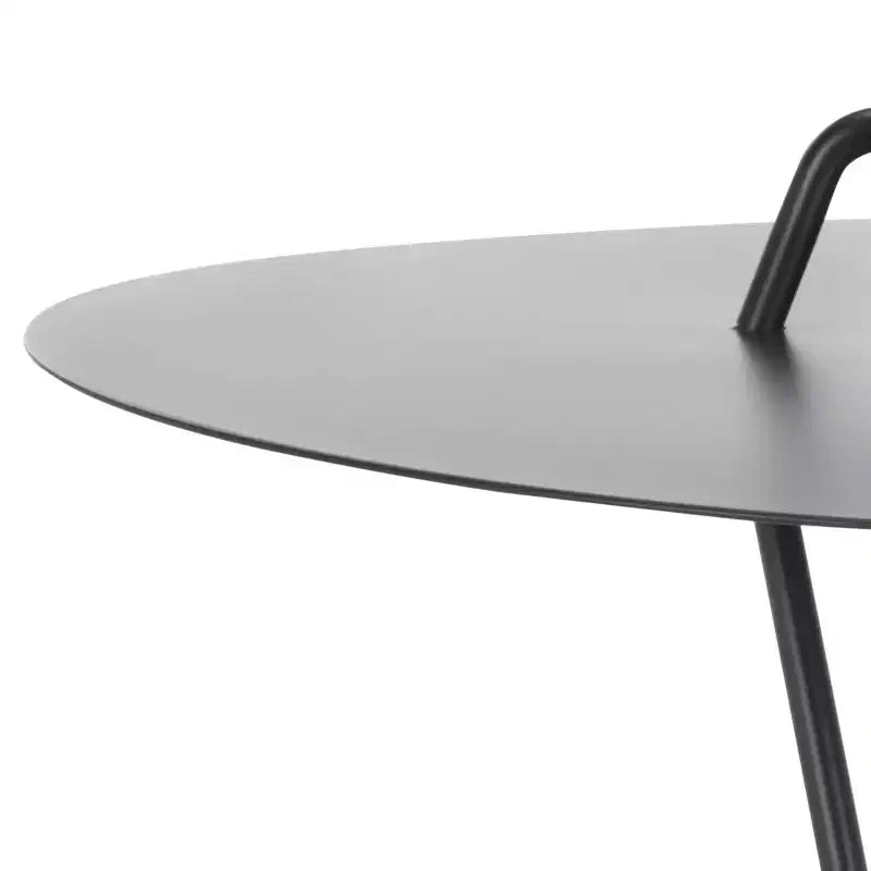 Round side table, matte black