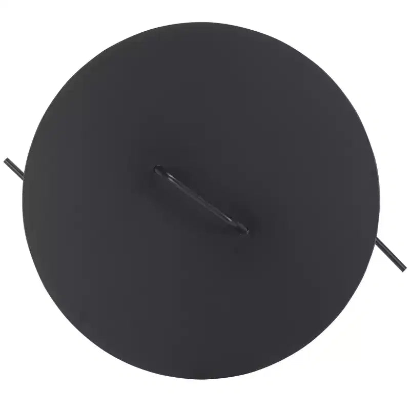 Table d'appoint ronde, noir mat