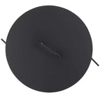Table d'appoint ronde, noir mat