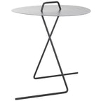 Table d'appoint ronde, noir mat