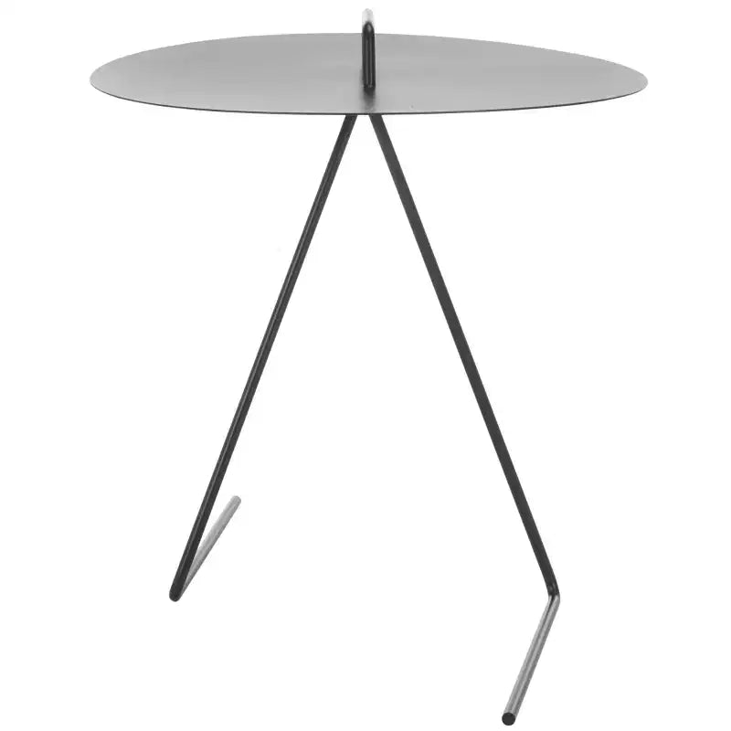 Table d'appoint ronde, noir mat