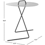 Table d'appoint ronde, noir mat