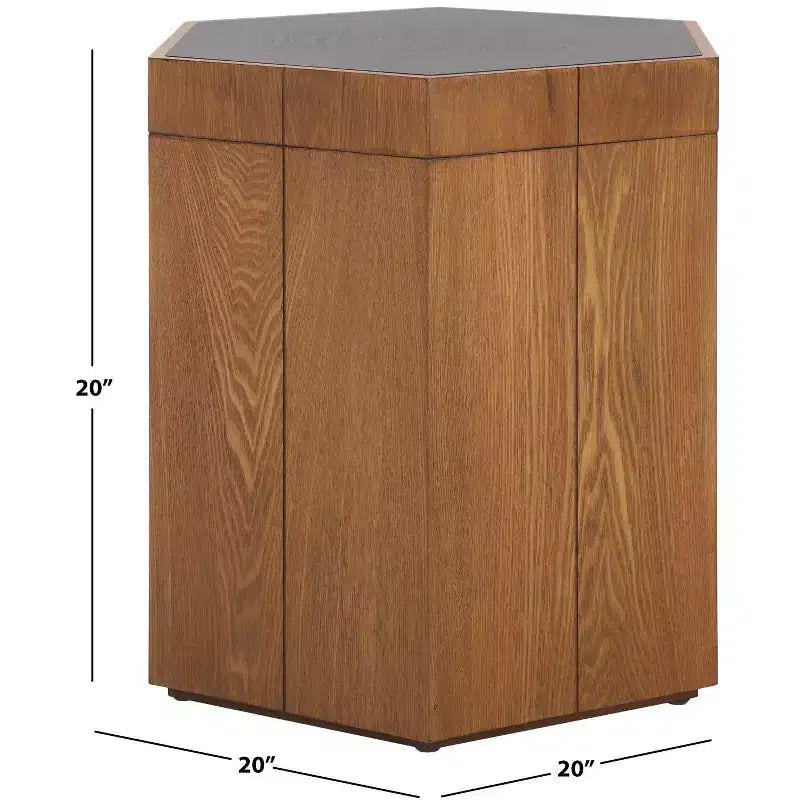 Table d'appoint de rangement hexagonale