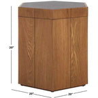Table d'appoint de rangement hexagonale