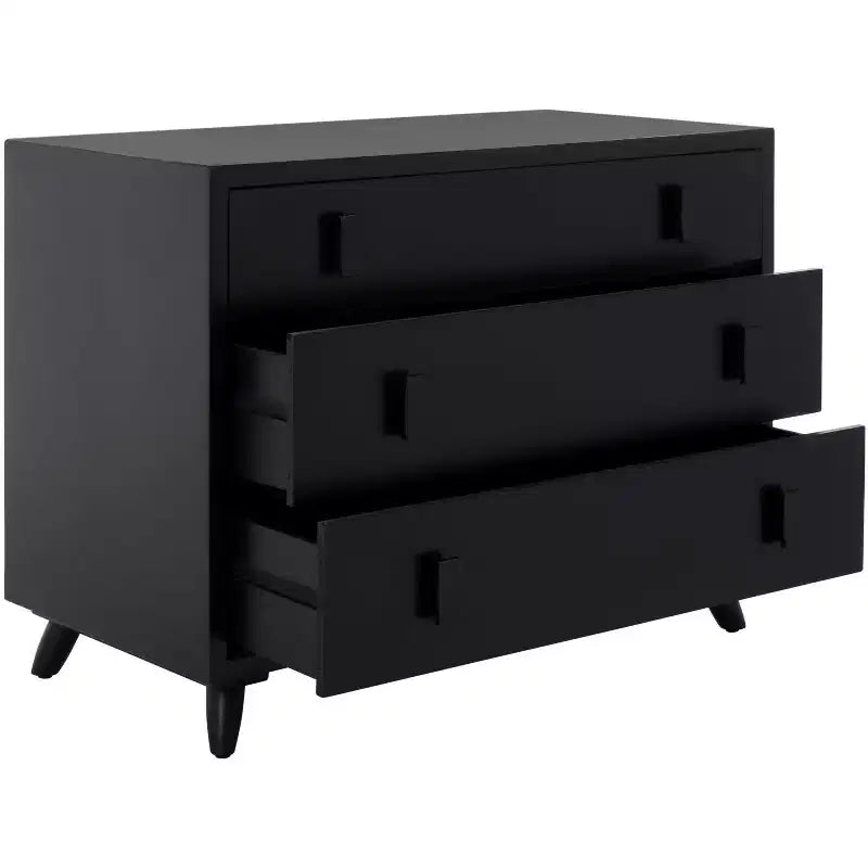 Black 3-drawer cabinet