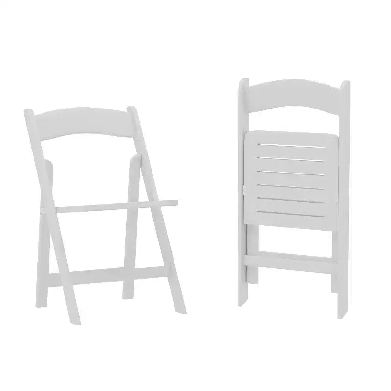Lot de 2 chaises de salle à manger pliantes en bois massif
