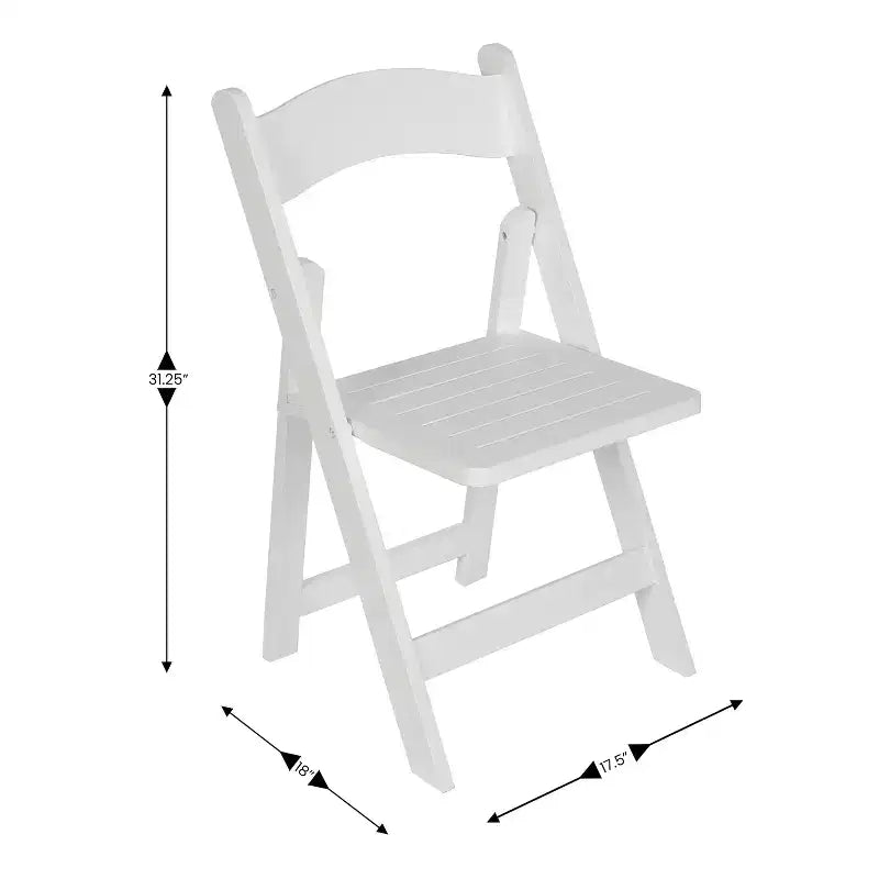 Lot de 2 chaises de salle à manger pliantes en bois massif