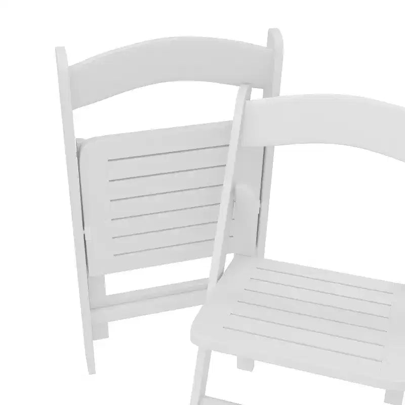 Lot de 2 chaises de salle à manger pliantes en bois massif