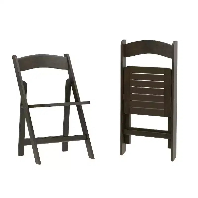 Lot de 2 chaises de salle à manger pliantes en bois massif