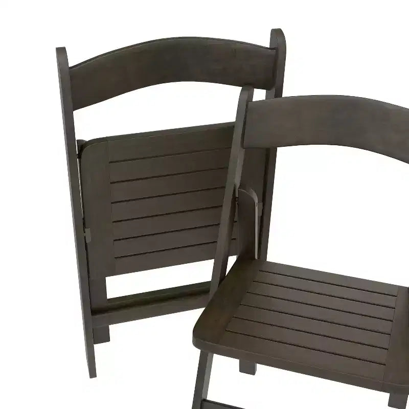 Lot de 2 chaises de salle à manger pliantes en bois massif
