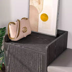 Banc de rangement, étagère à chaussures d'entrée à 2 tiroirs basculants, coussin de siège amovible