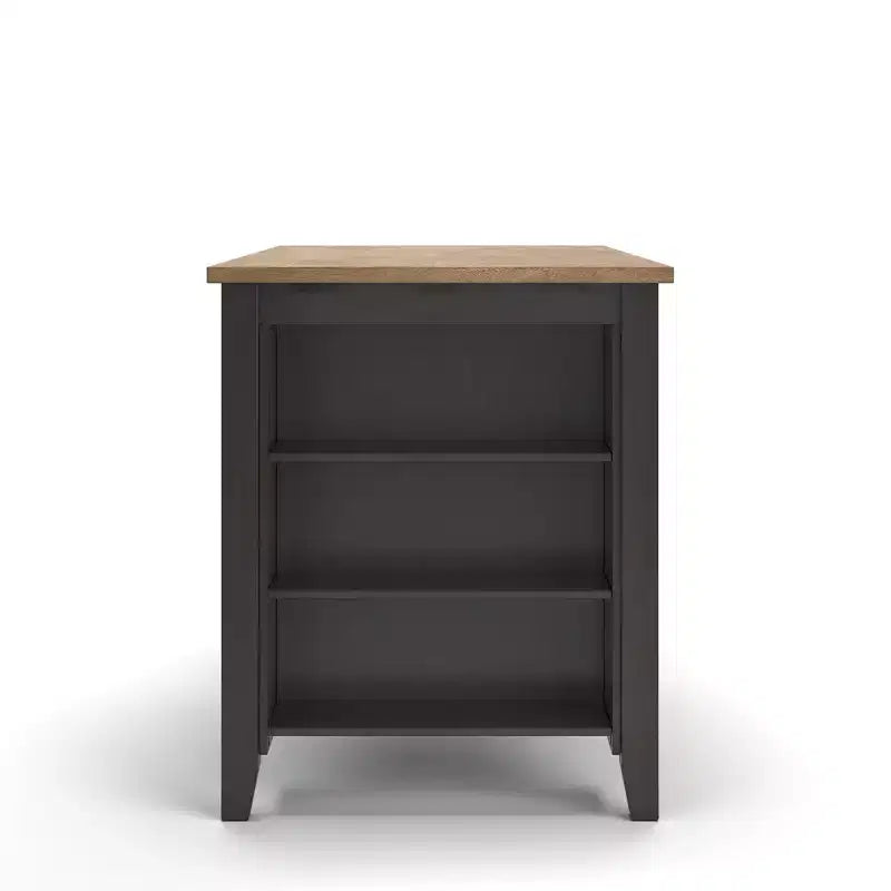 Table haute de bar avec plateau en bois massif