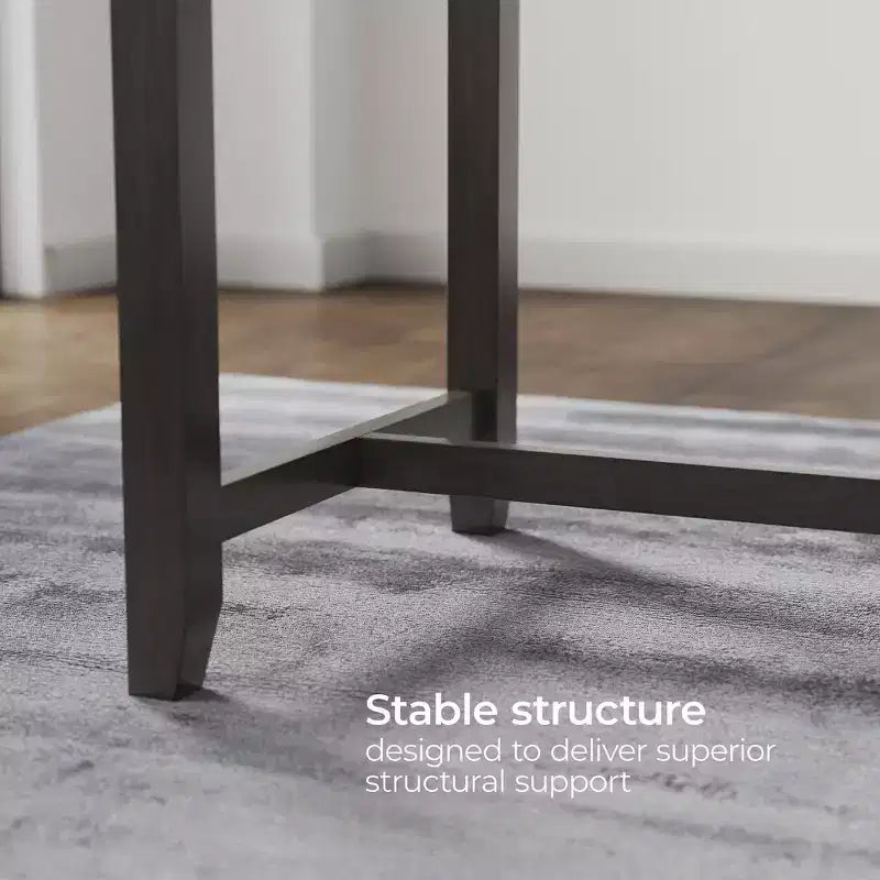 Table haute de bar avec plateau en bois massif