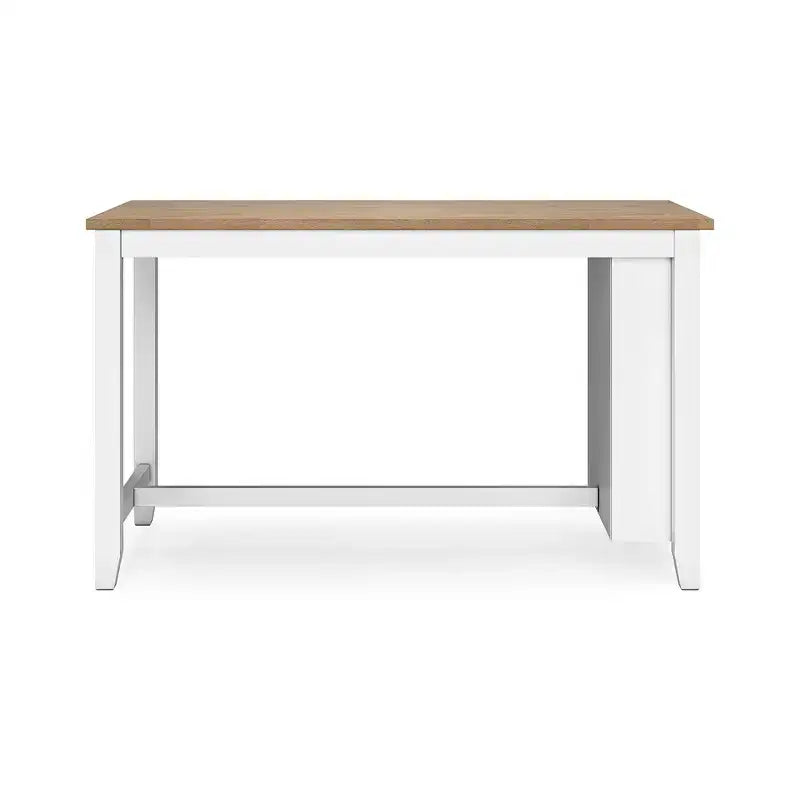 Table haute de bar avec plateau en bois massif