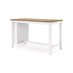 Table haute de bar avec plateau en bois massif